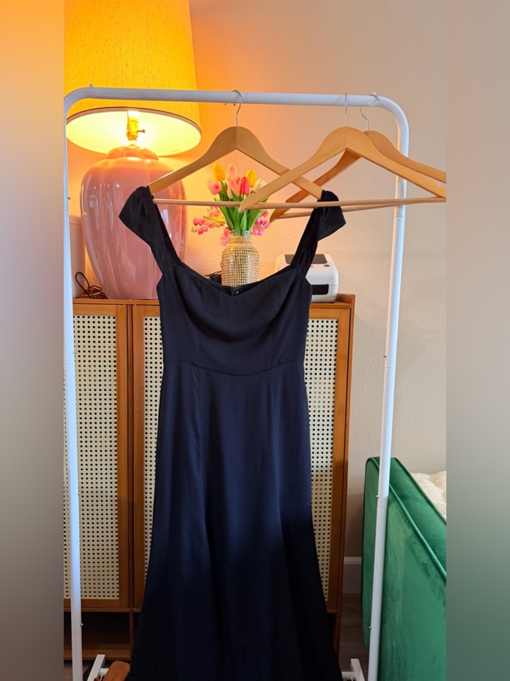 Reformation Bryson Dress In Black, brand new without tags, never worn, no flaws. - Picture 8 of 12